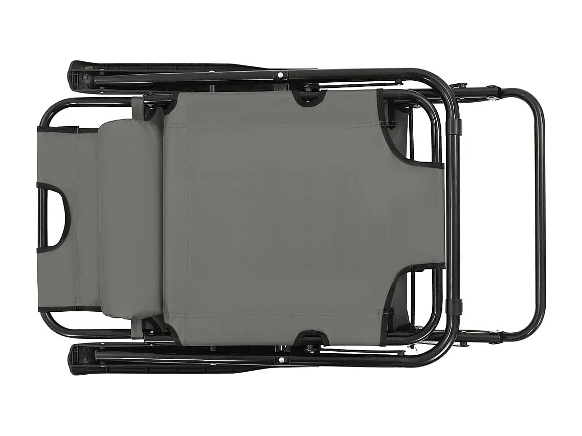 tumbonas plegables con reposapiés color gris acero