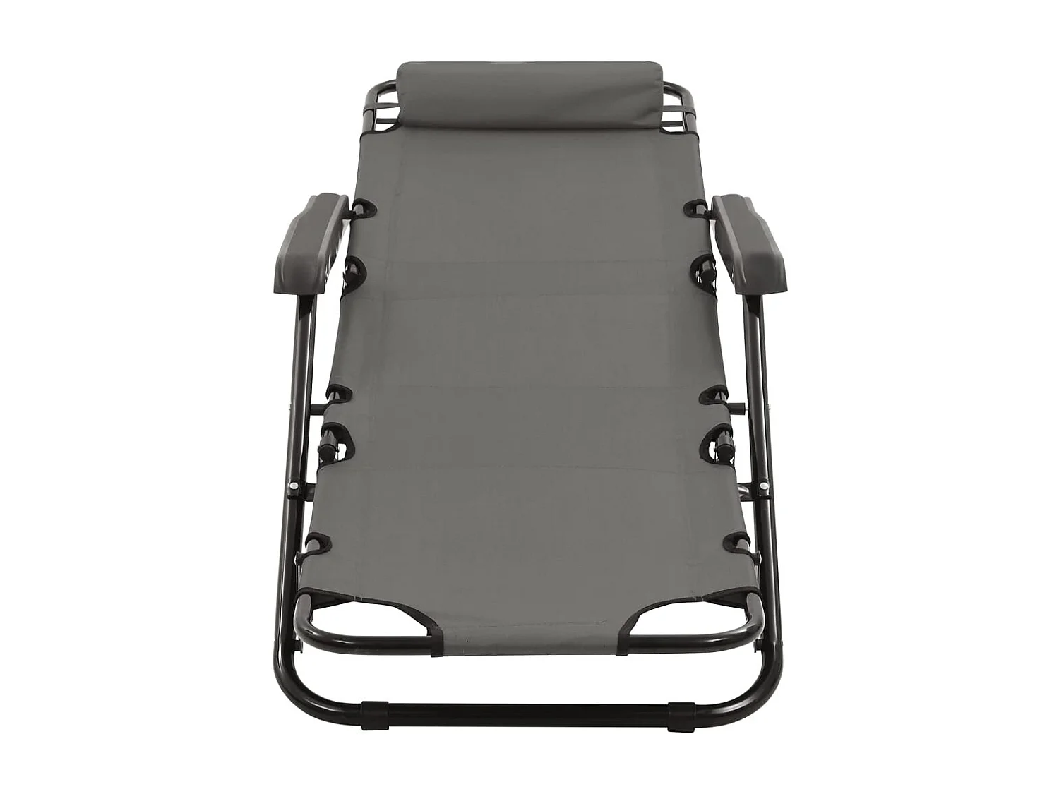 tumbonas plegables con reposapiés color gris acero