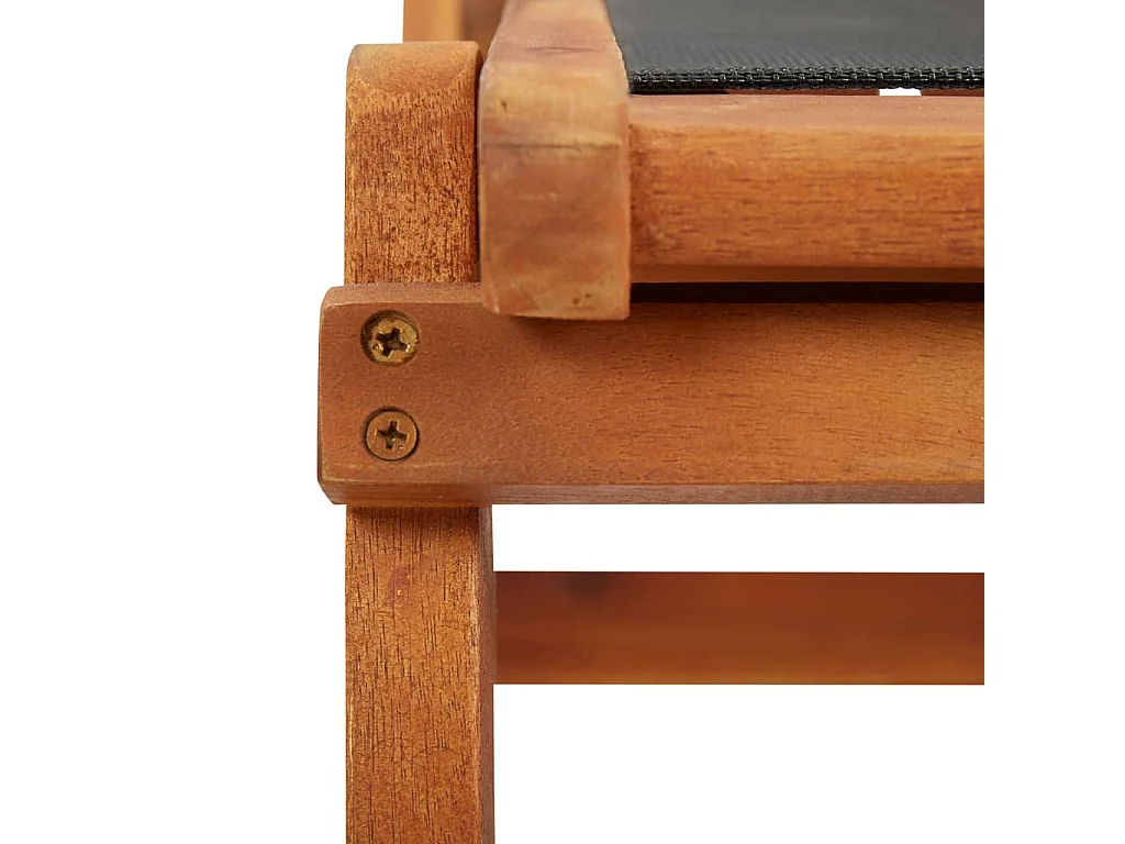 Poltrona da esterno in legno massello di acacia e textilene