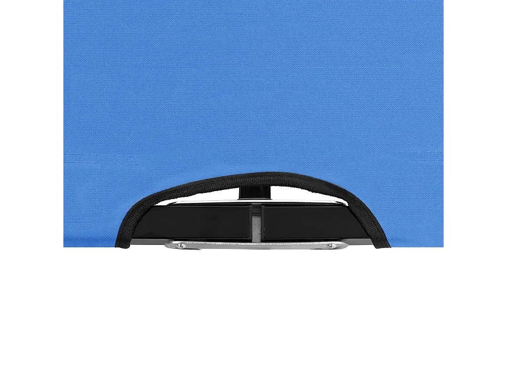 Chaise longue pliable 2 places Bleu Acier