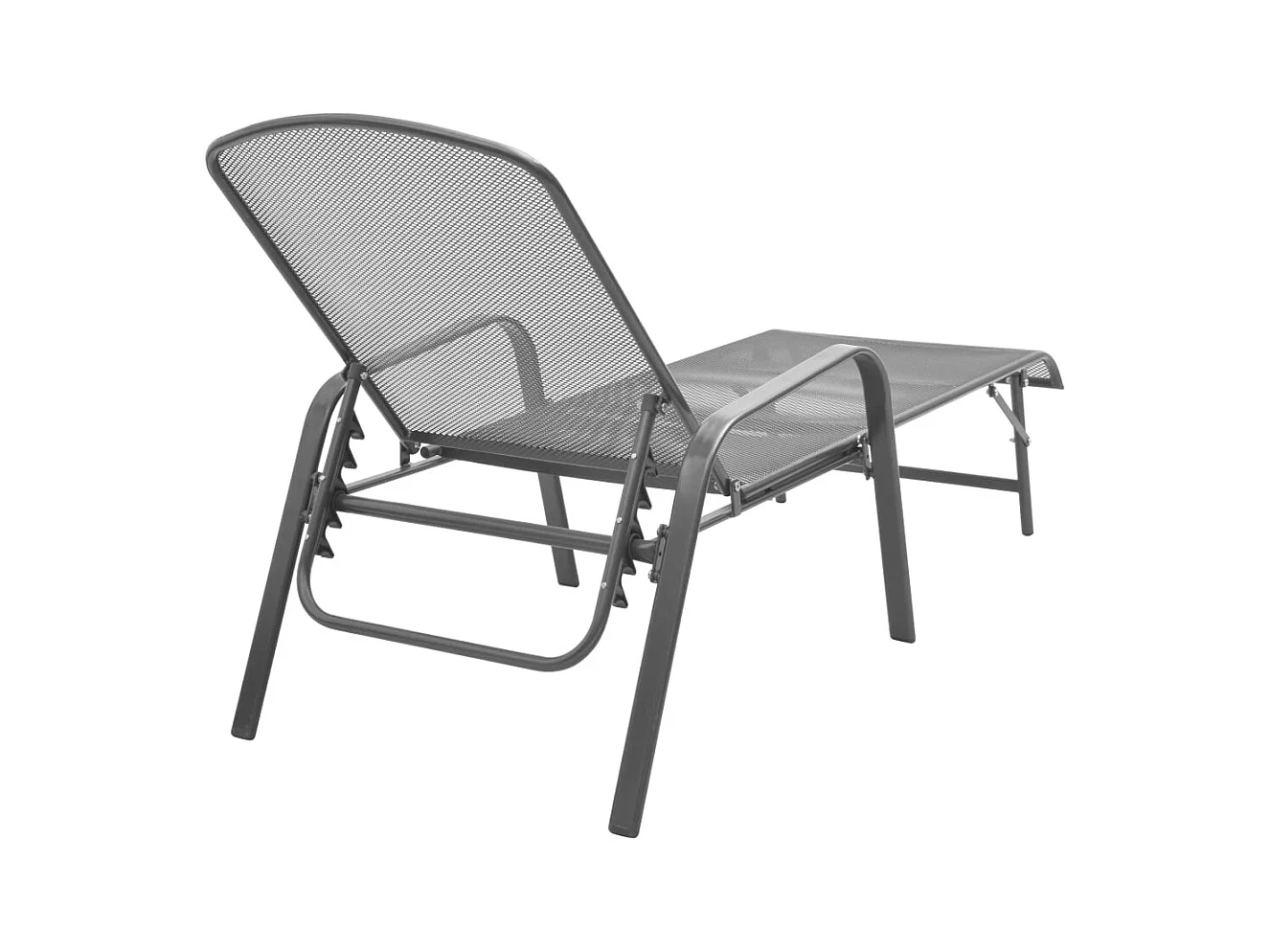 Conjunto de 2 tumbonas con mesa, acero antracita