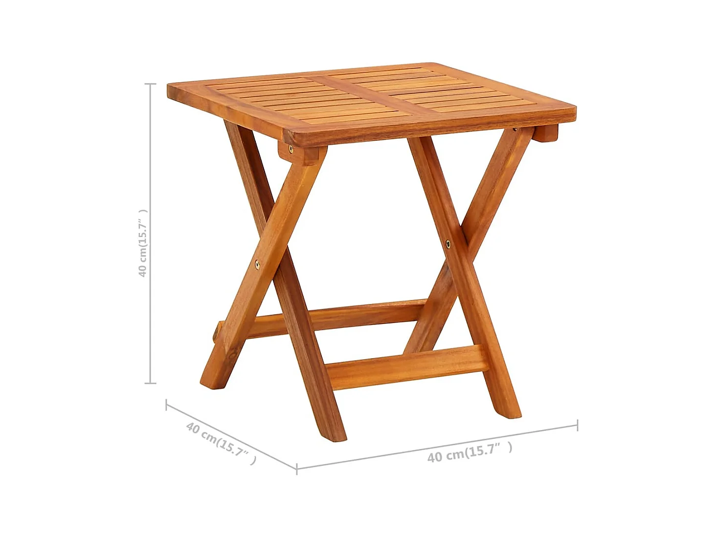 Sillón de jardín con mesa y cojín de madera de acacia