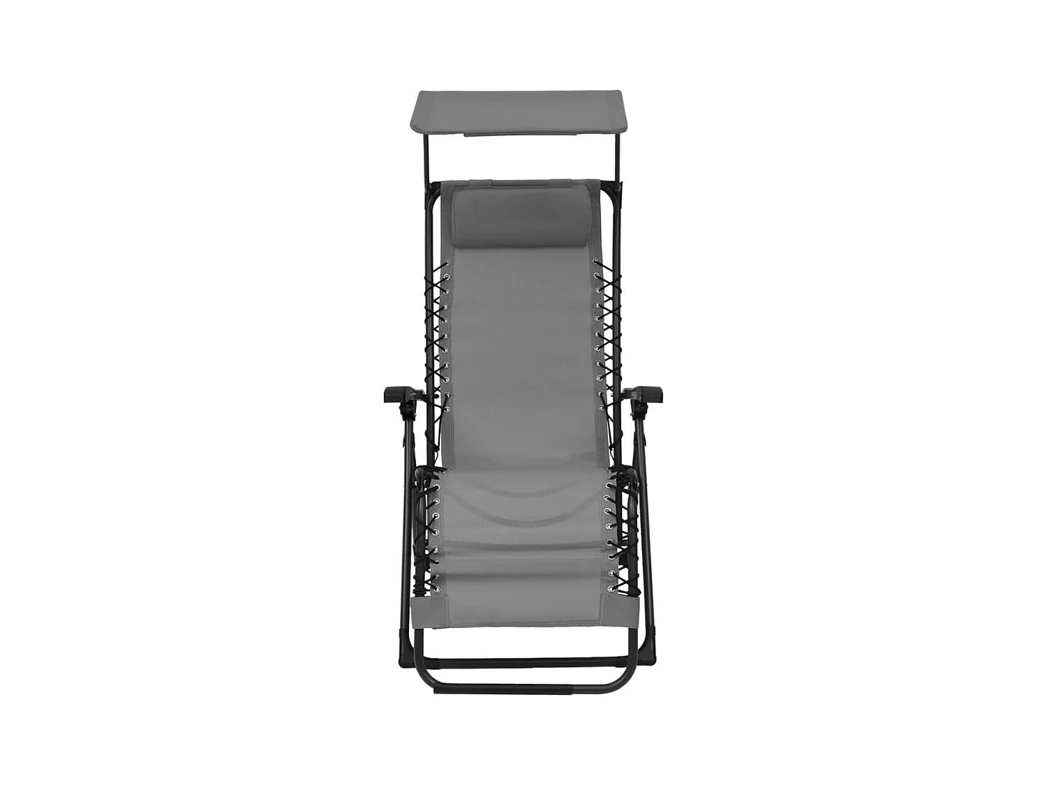 Chaise pliable de terrasse Textilène Gris