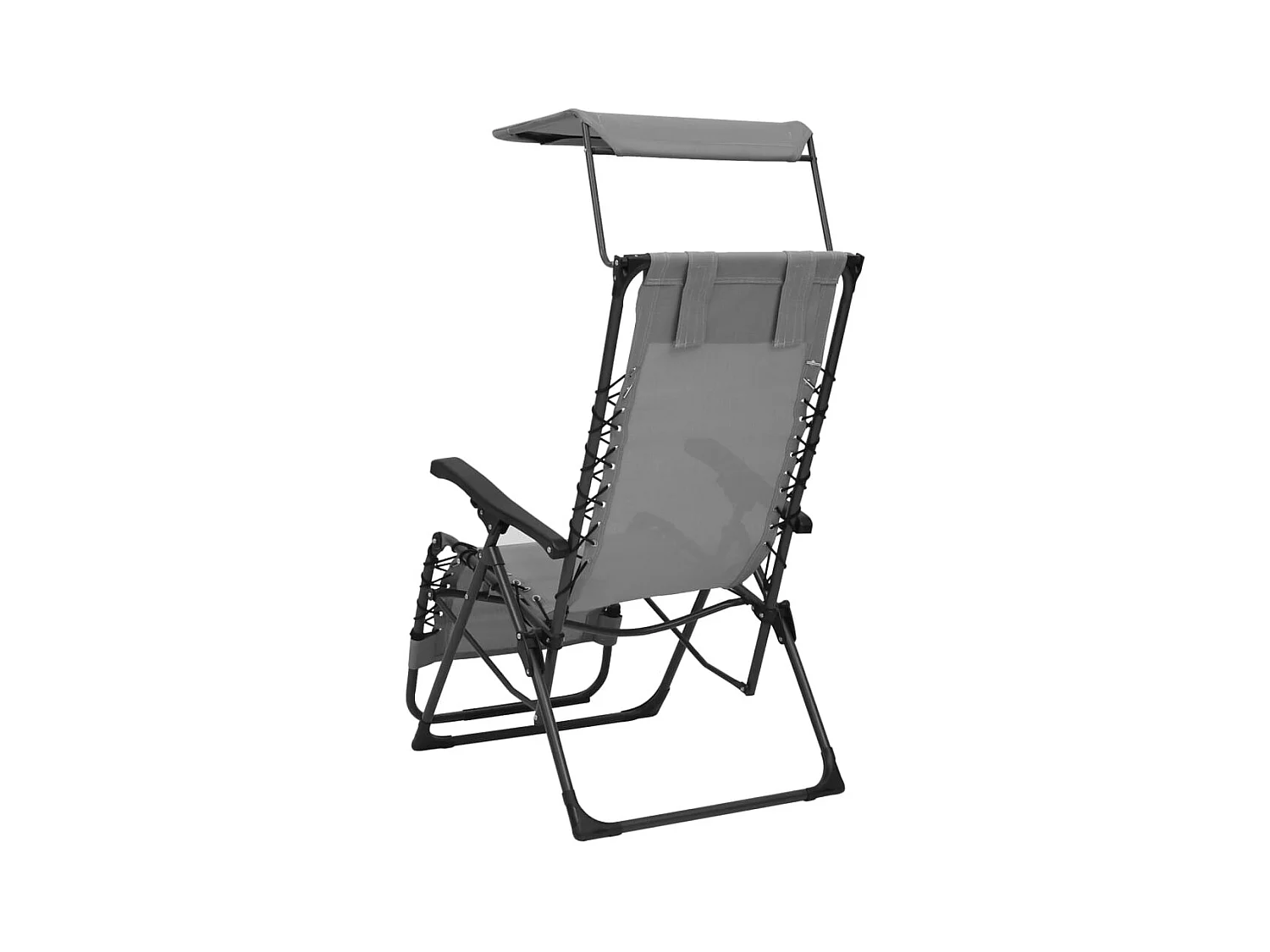 Chaise pliable de terrasse Textilène Gris