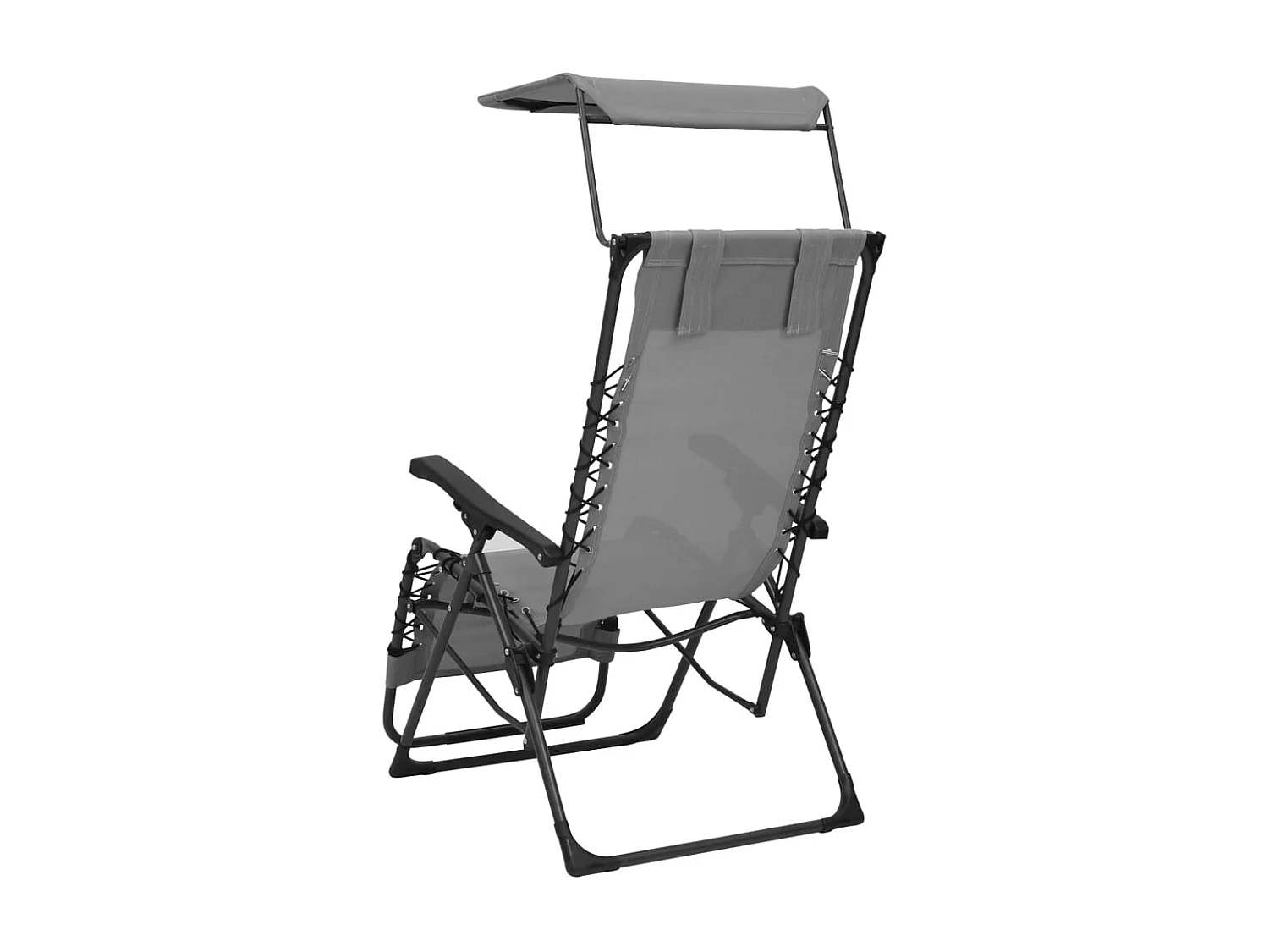 Chaise pliable de terrasse Textilène Gris