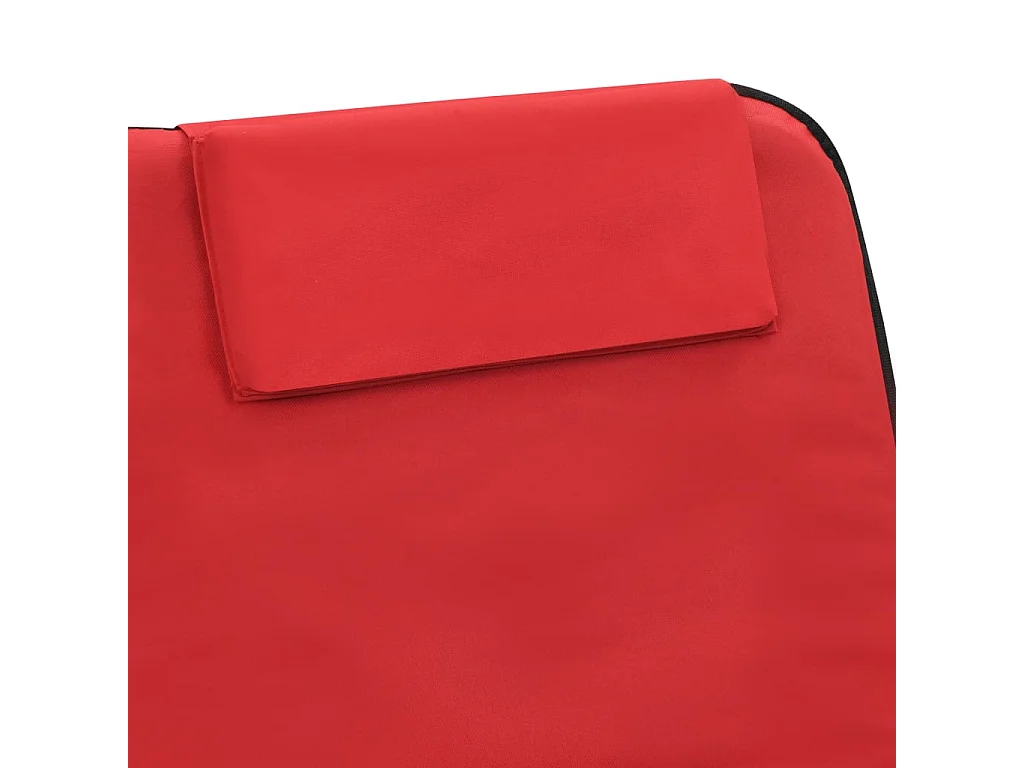 Tapis de plage pliables 2 pcs Acier et tissu Rouge