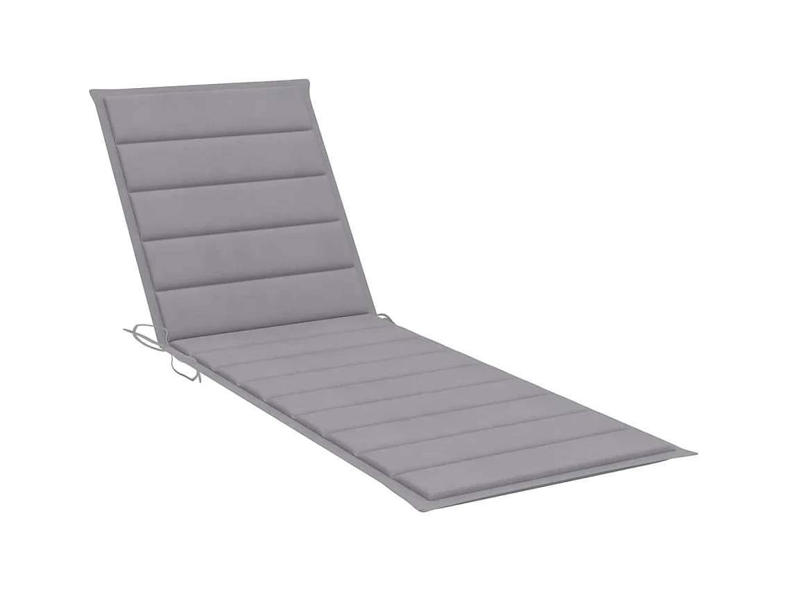 Chaise longue de jardin avec table et coussin Pin imprégné