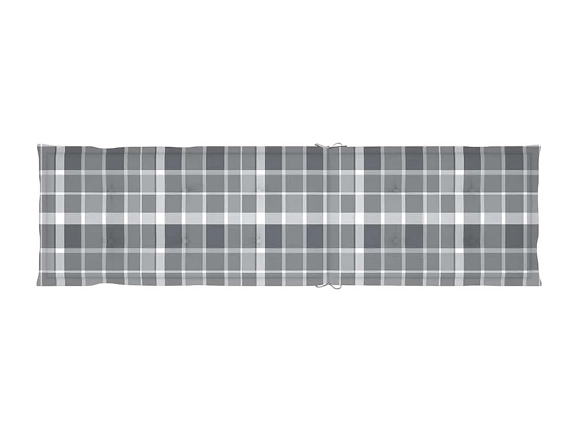 Chaise longue d'extérieur repose-pied et coussin Acacia solide