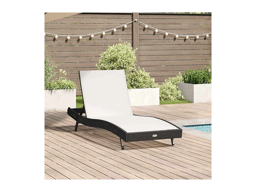 Sillón individual en blanco y negro de 70 x 197 x 82 cm