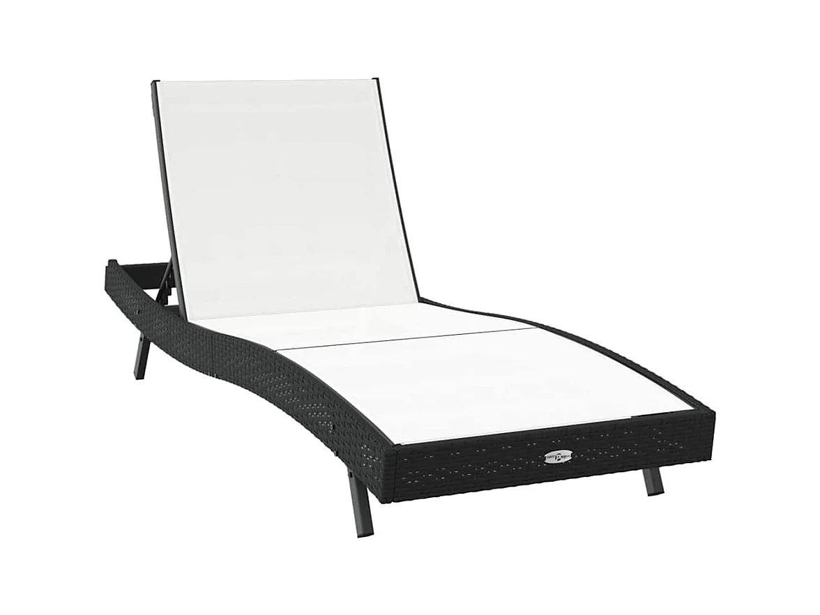 Sillón individual en blanco y negro de 70 x 197 x 82 cm