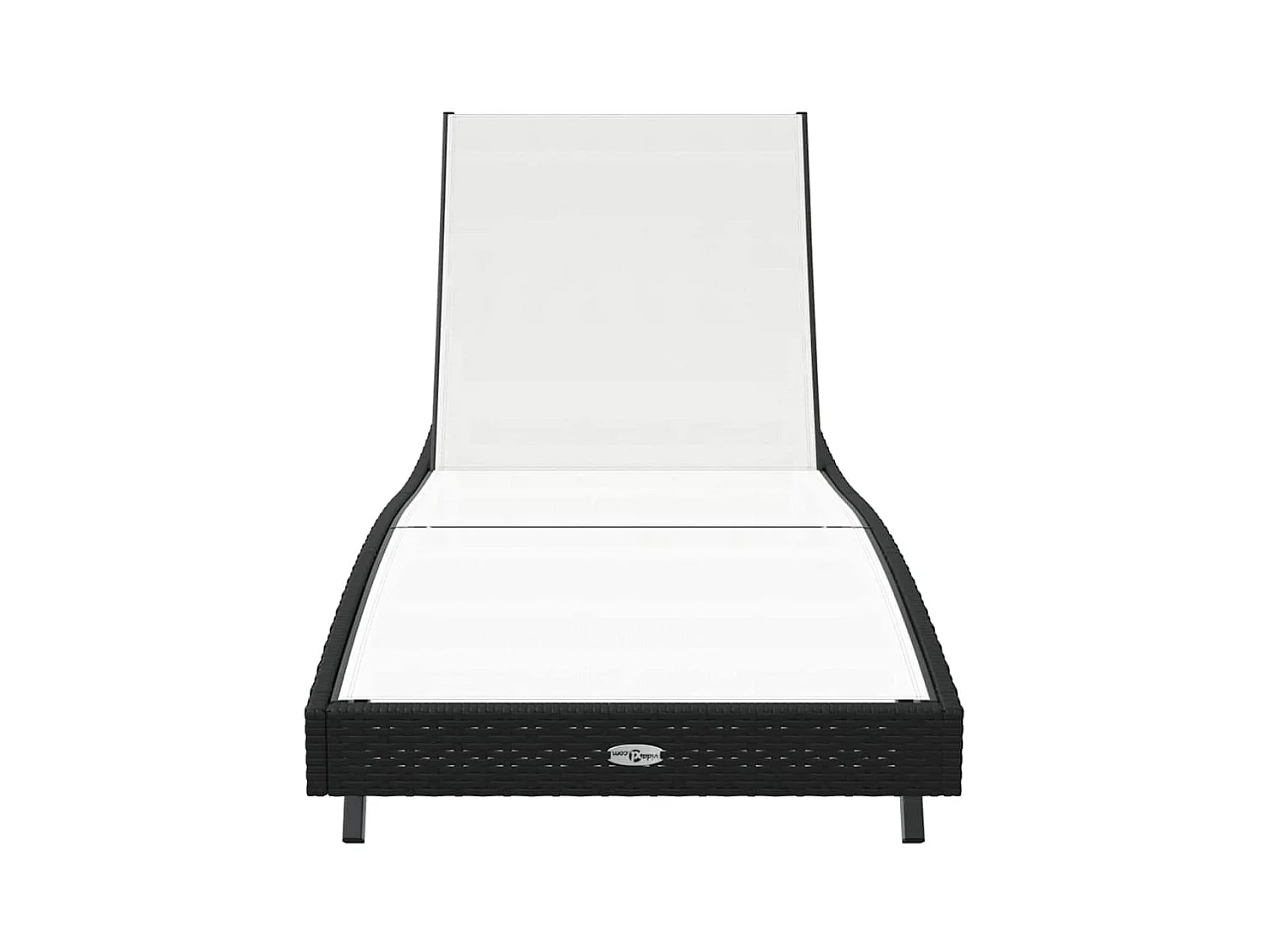 Sillón individual en blanco y negro de 70 x 197 x 82 cm