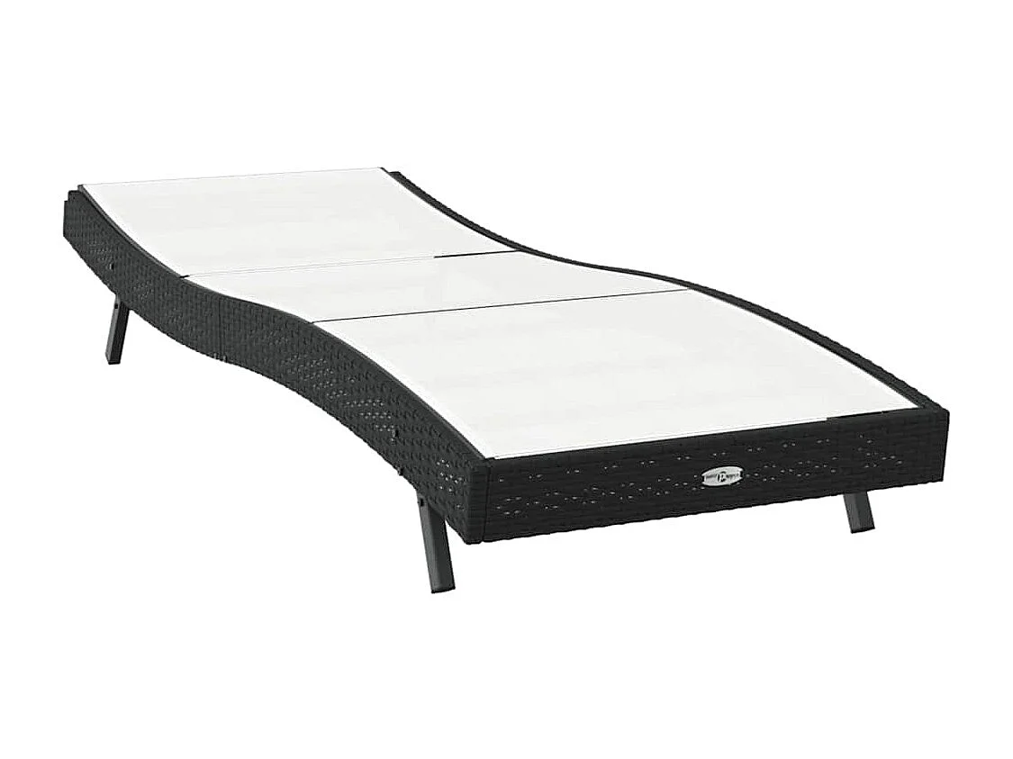 Chaise longue 1-personne Noir et Blanc 70 x 197 x 82 cm