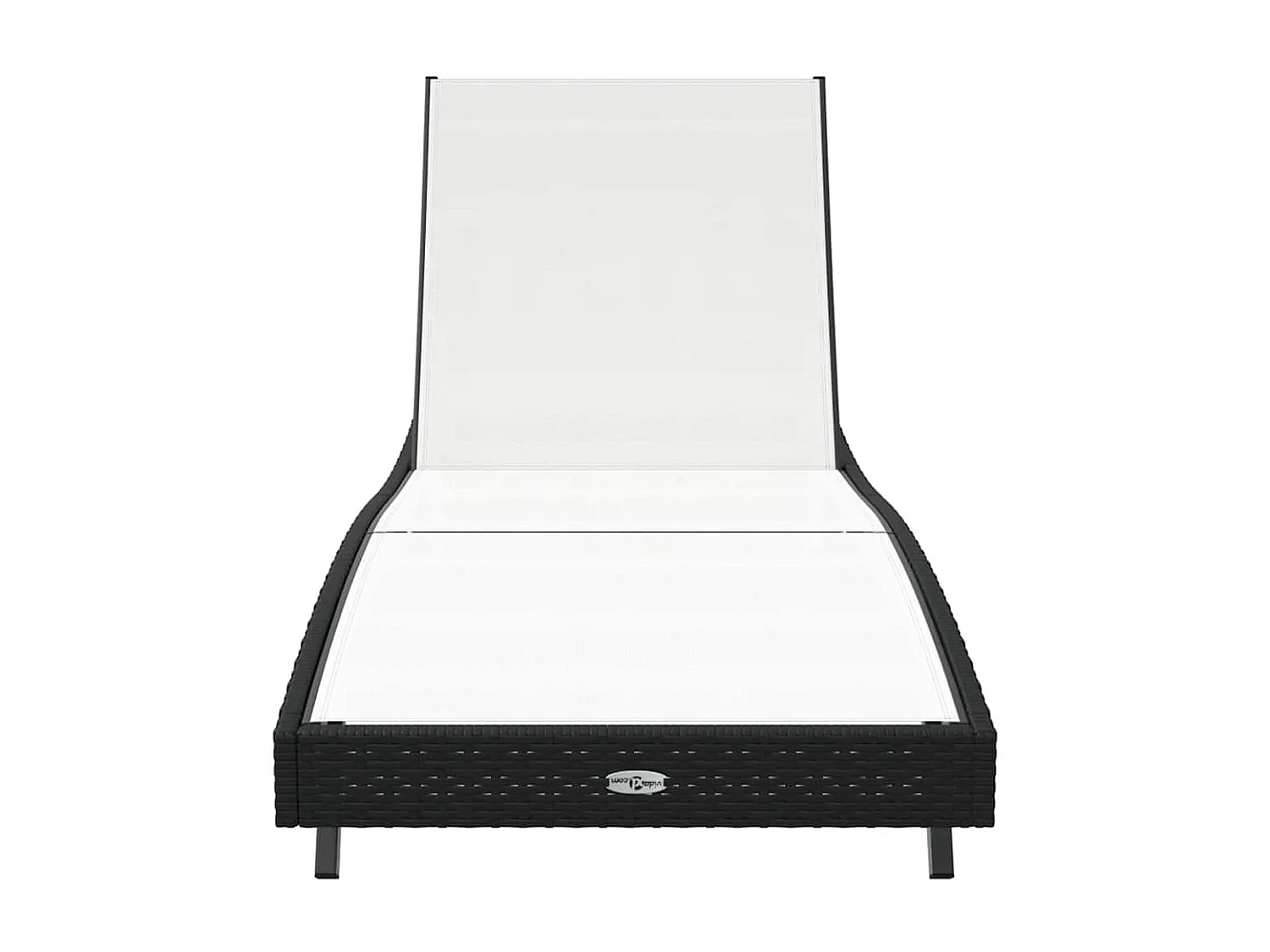 Chaise longue 1-personne Noir et Blanc 70 x 197 x 82 cm