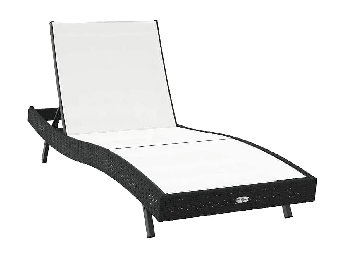 Sillón individual en blanco y negro de 70 x 197 x 82 cm