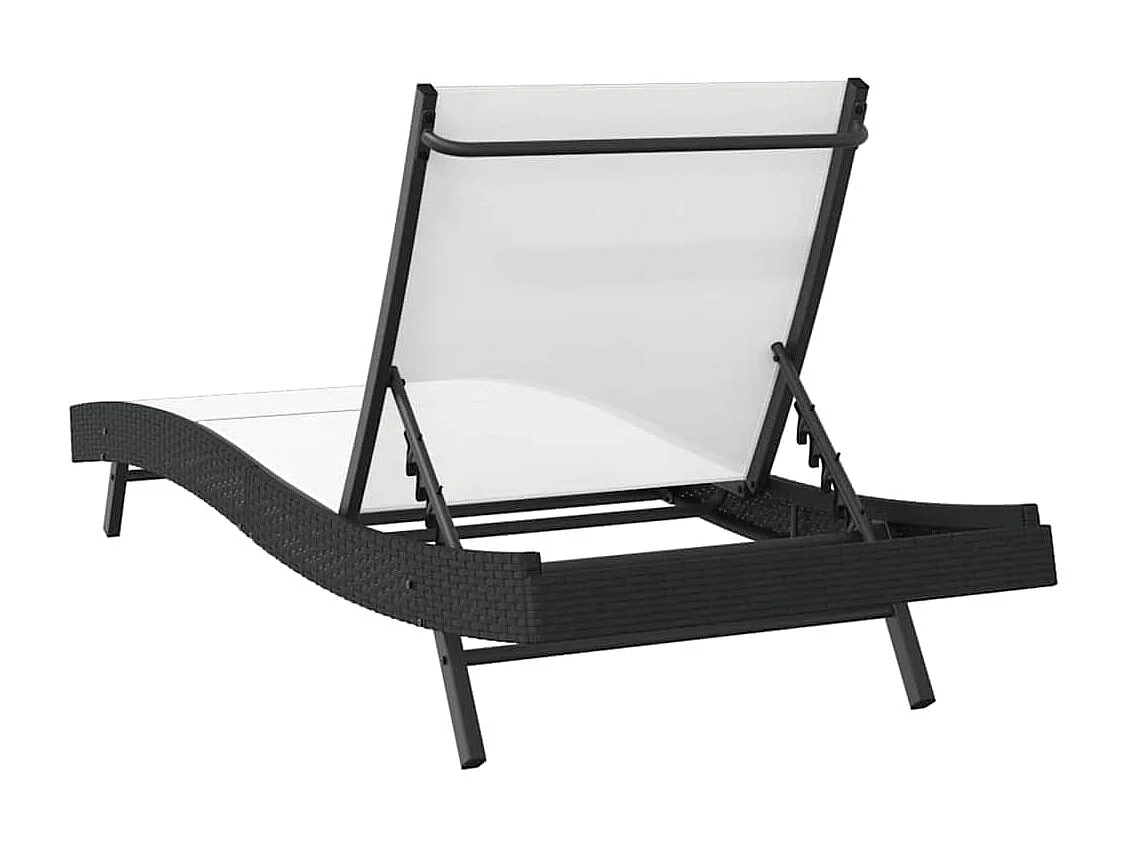 Sillón individual en blanco y negro de 70 x 197 x 82 cm