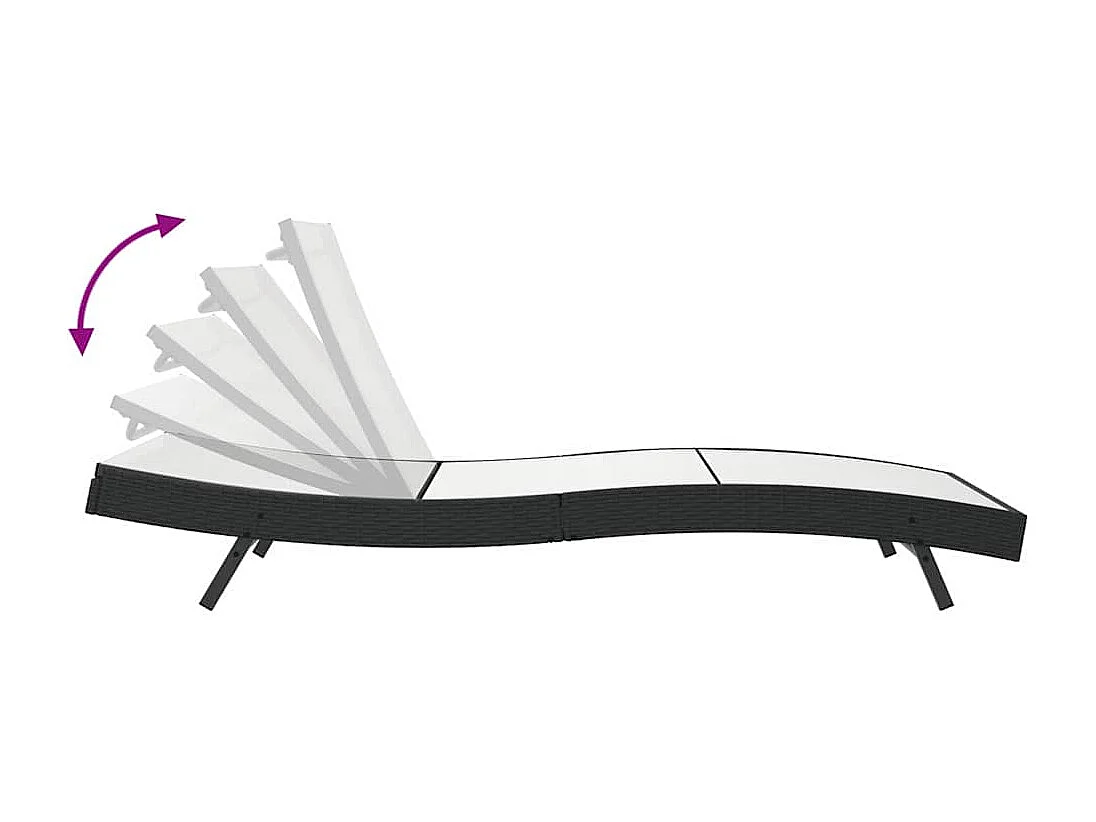 Sillón individual en blanco y negro de 70 x 197 x 82 cm