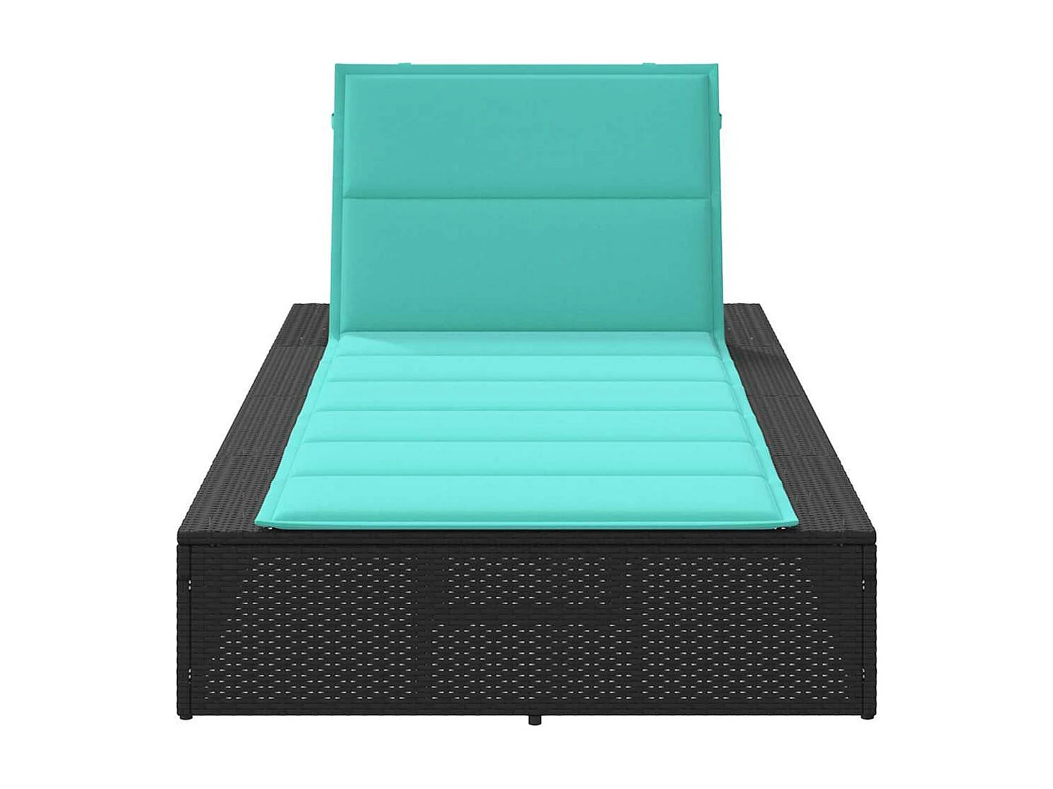 Transat avec coussin flottant noir résine tressée