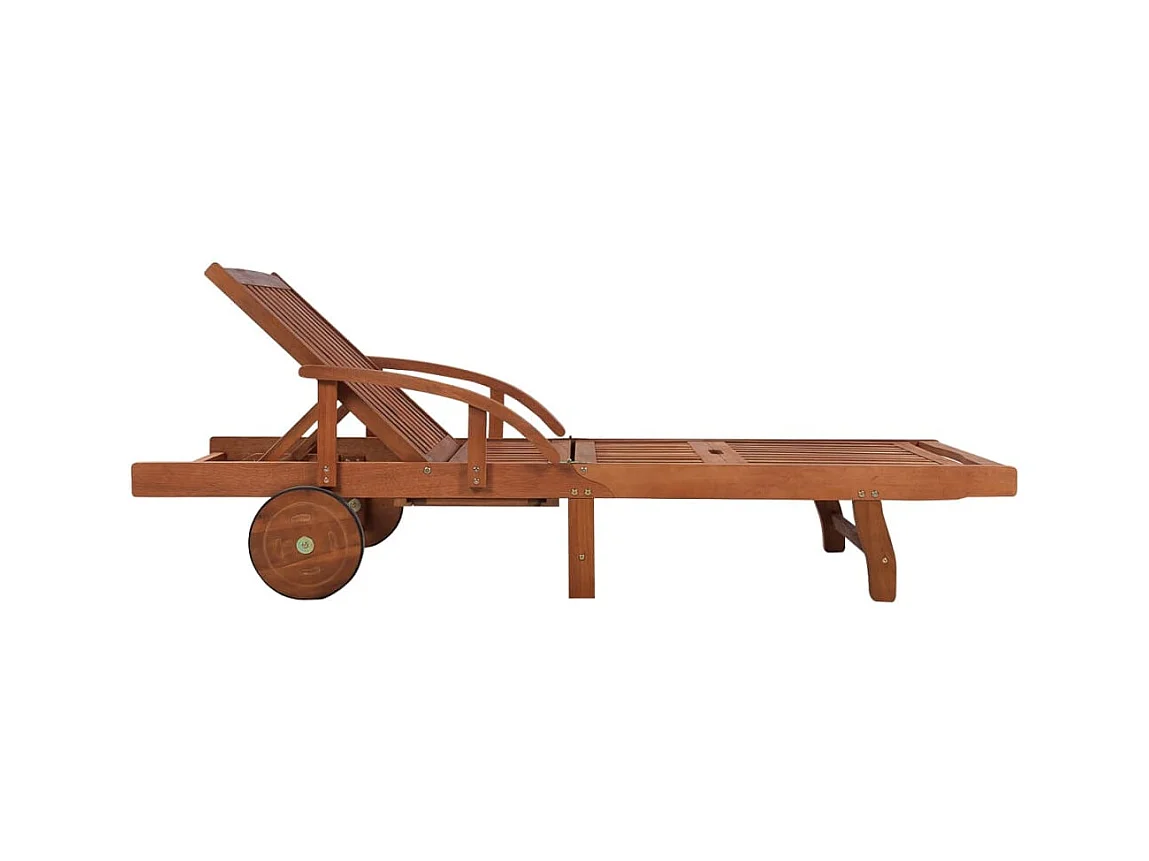 Loungestoel met tafel Massief acaciahout