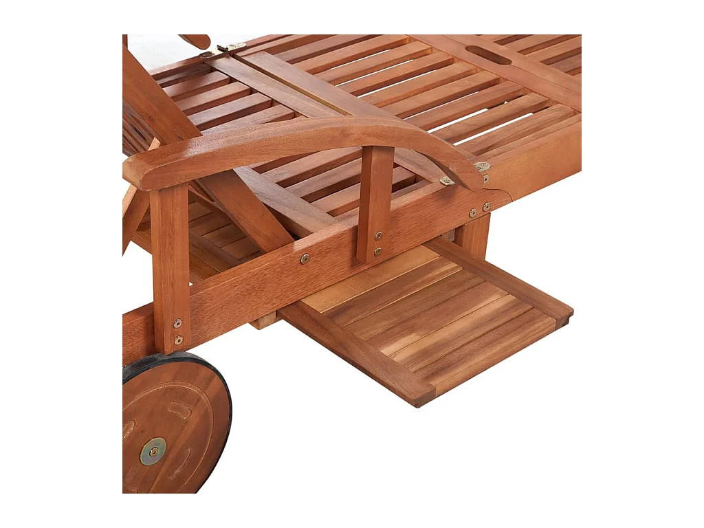 Loungestoel met tafel Massief acaciahout