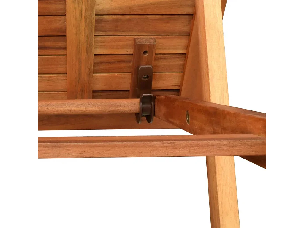 Poltrona con tavolo in legno massello di acacia