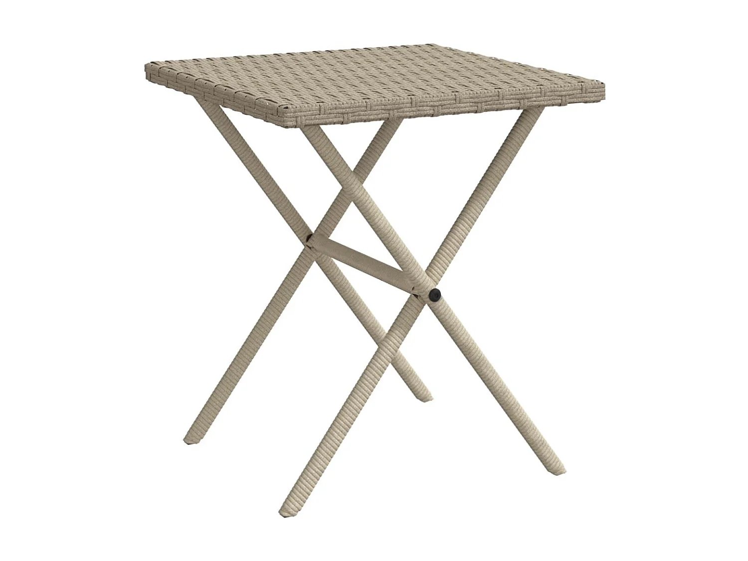 Set van 2 ligstoelen met lichtgrijze tafel in gevlochten hars