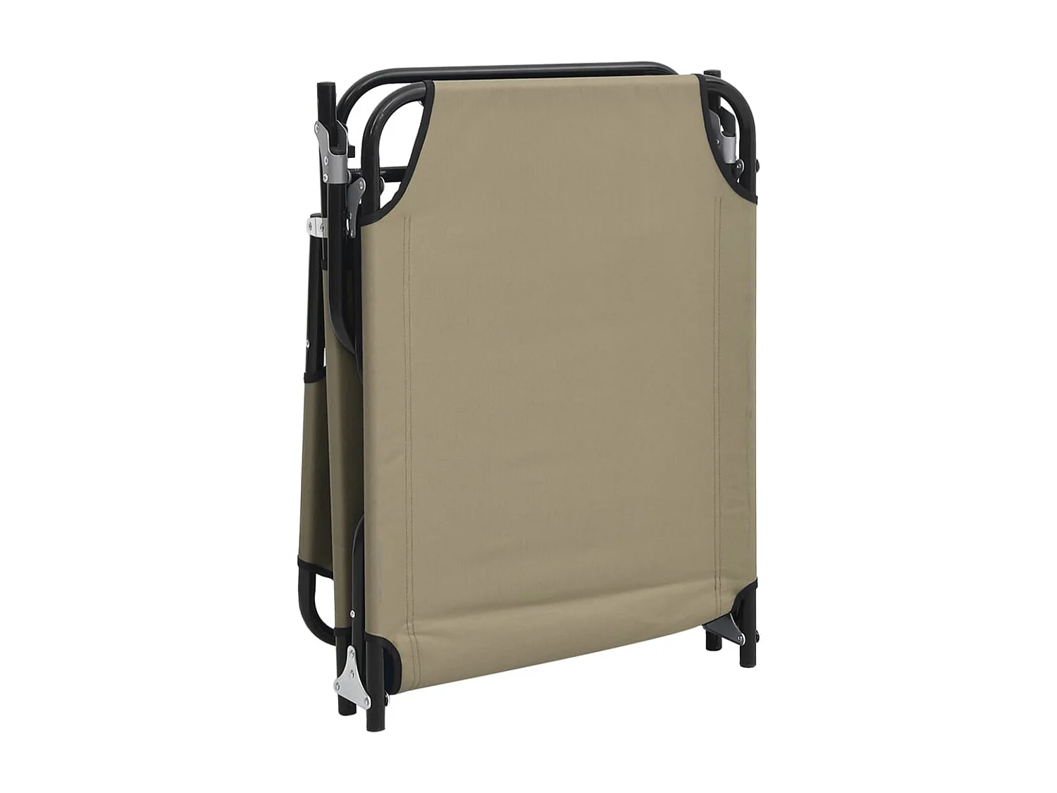 Opvouwbare loungestoel taupe oxford stof gepoedercoat staal