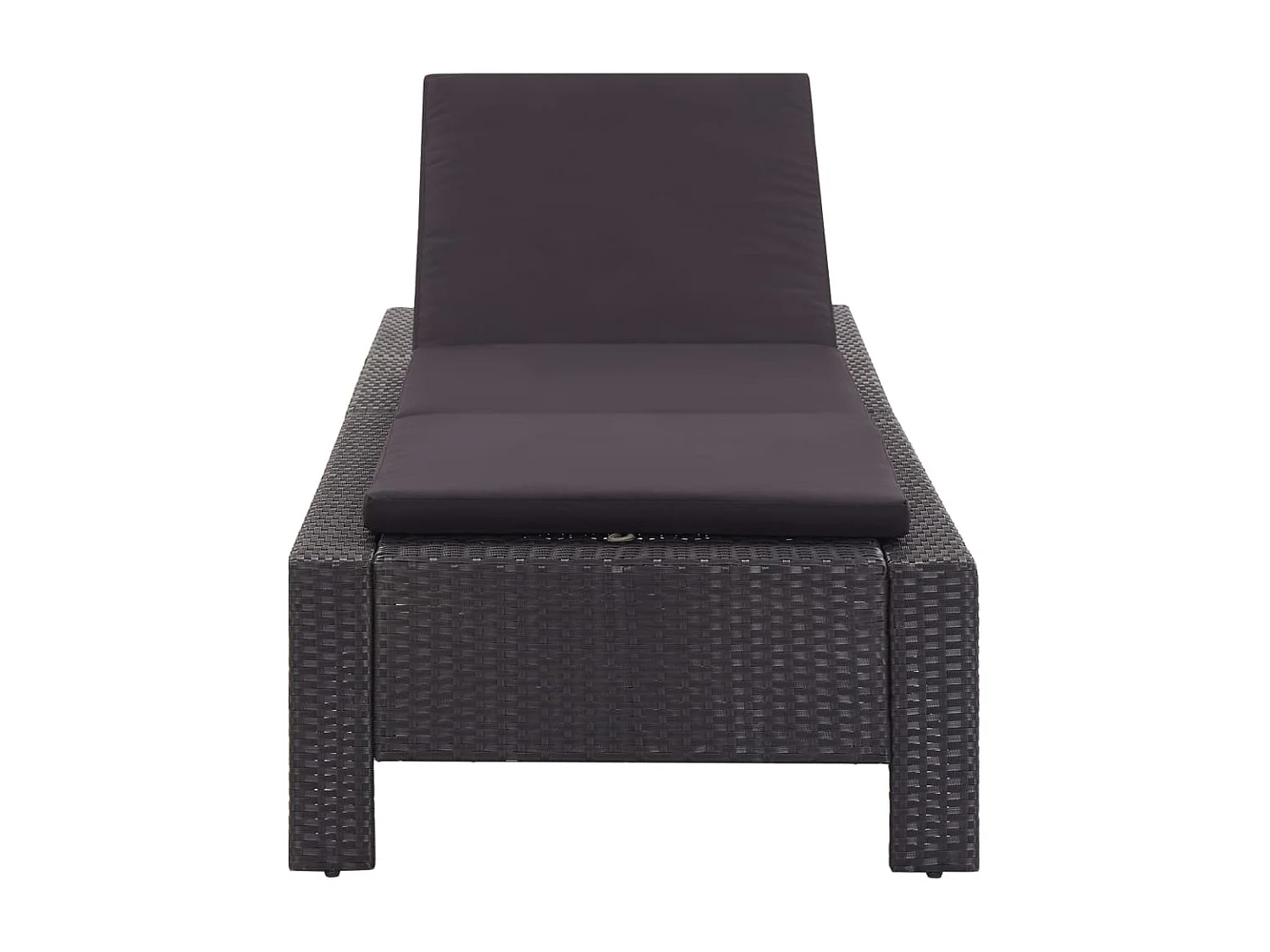 Transat avec coussin Noir Résine tressée