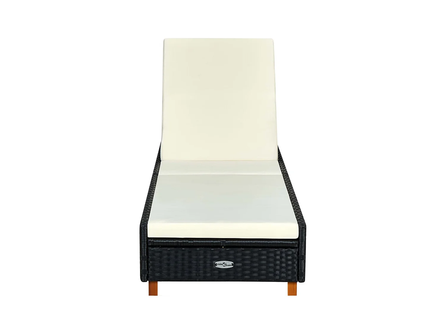 Transat avec coussin Résine tressée Noir