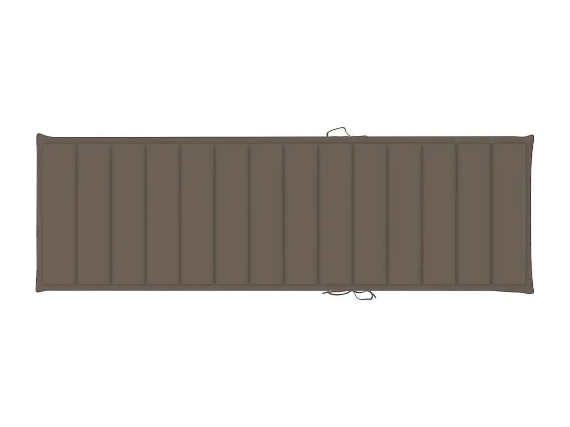 Chaise longue de jardin avec table et coussin Pin imprégné