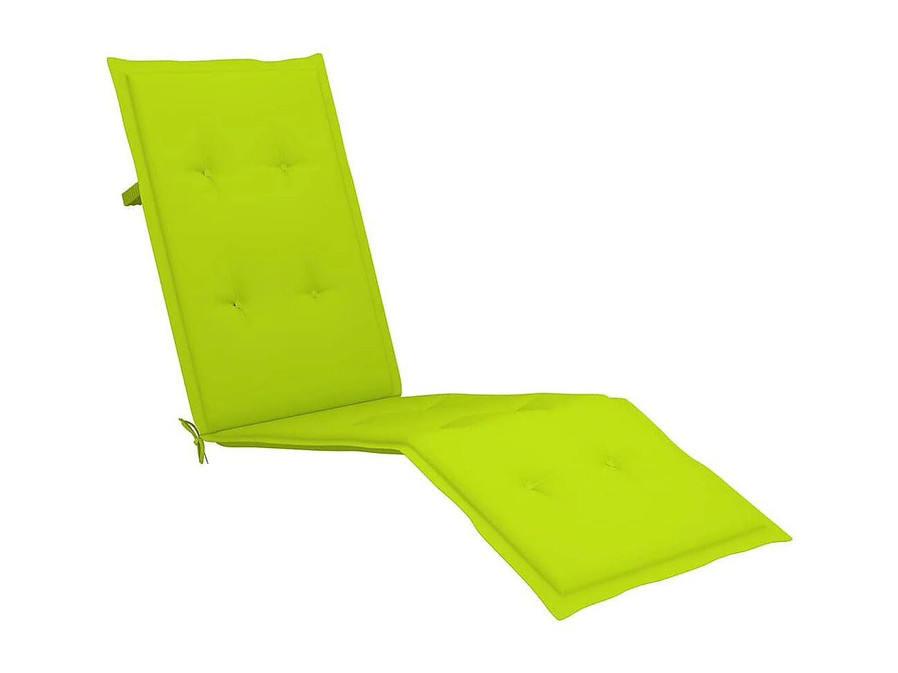 Chaise longue d'extérieur repose-pied et coussin Acacia solide