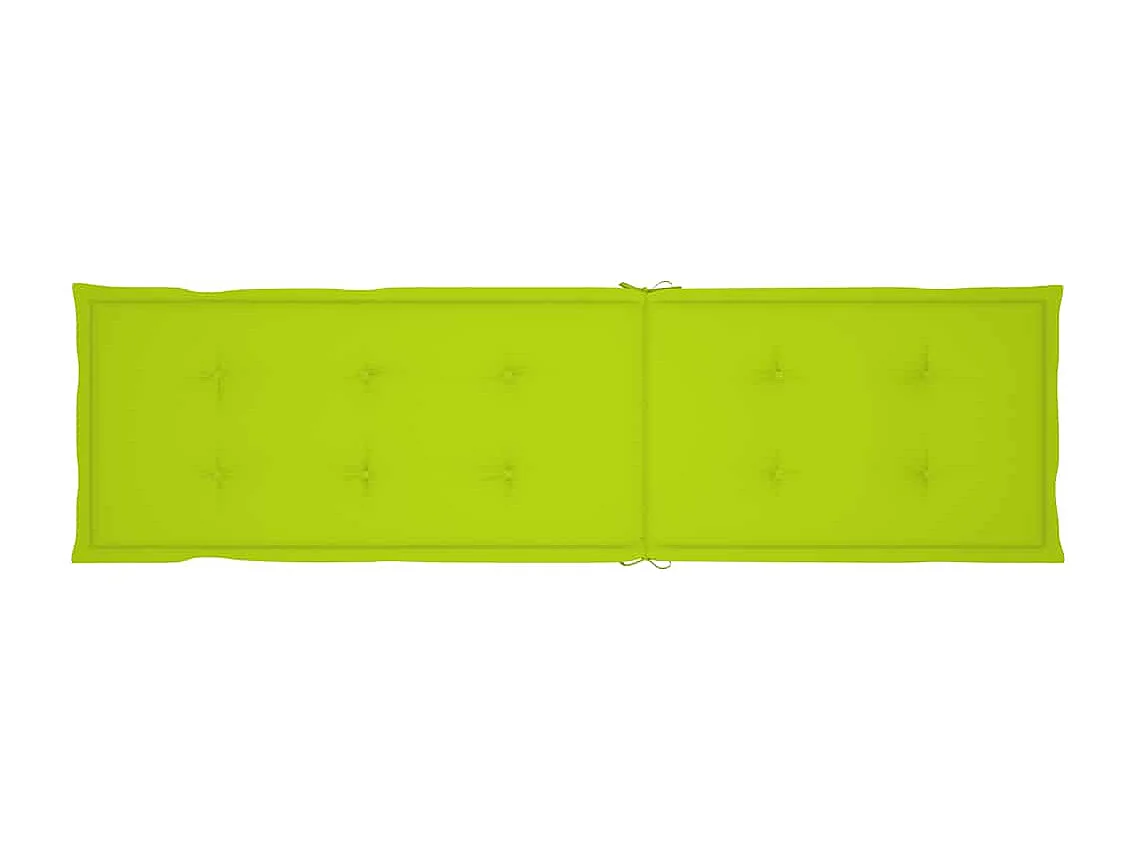 Chaise longue d'extérieur repose-pied et coussin Acacia solide