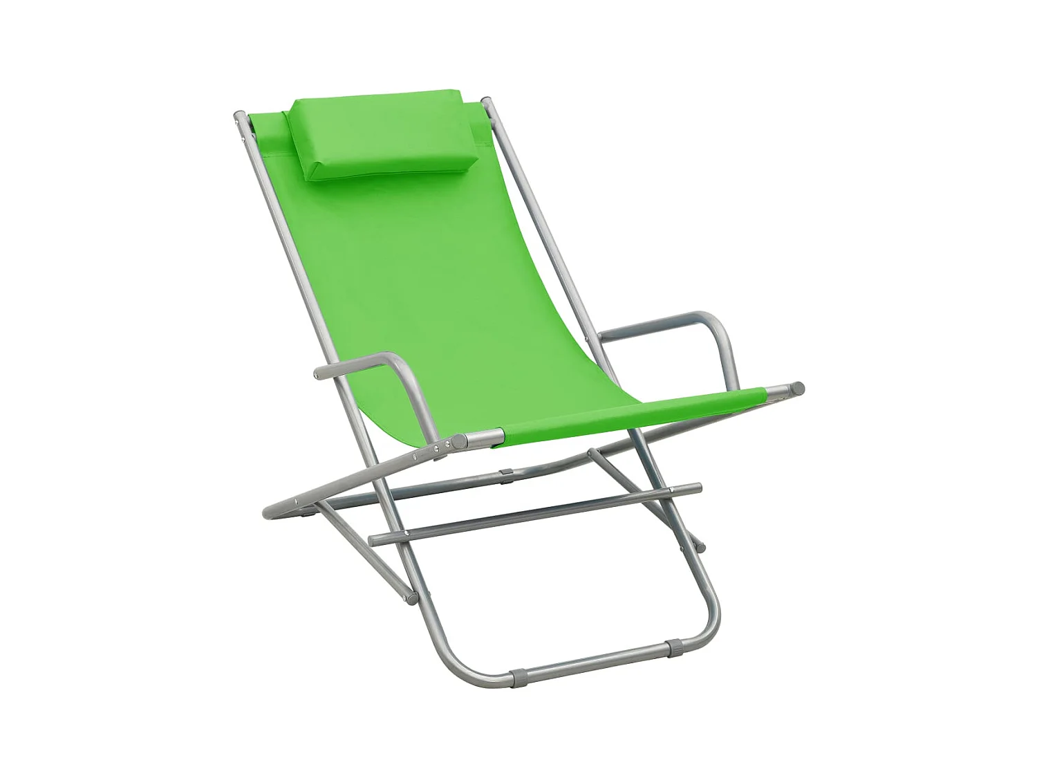 Chaises à bascule lot de 2 Acier Vert