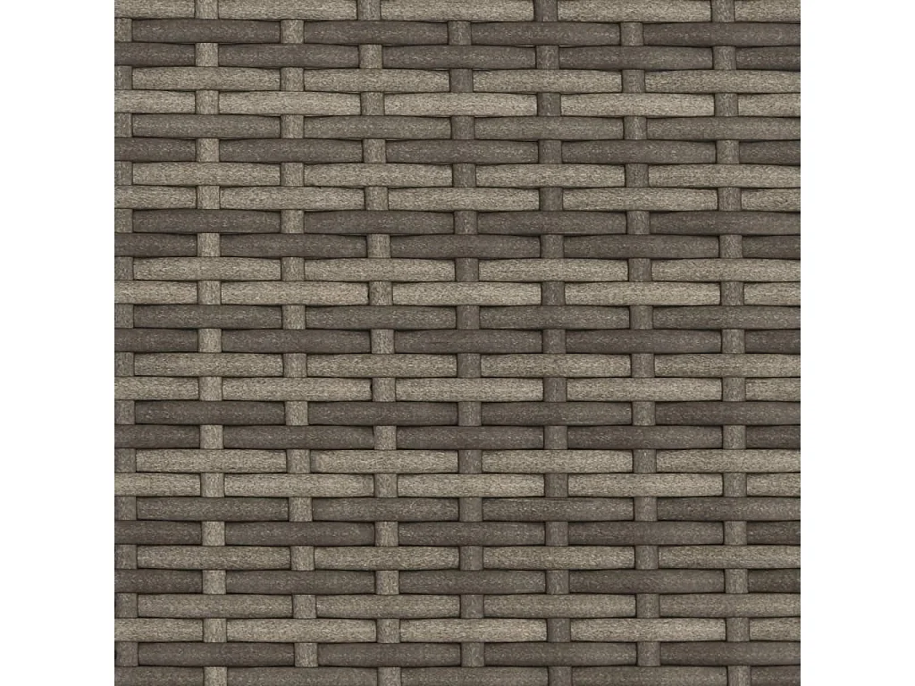 Chaise longue con cojines de mimbre de resina gris