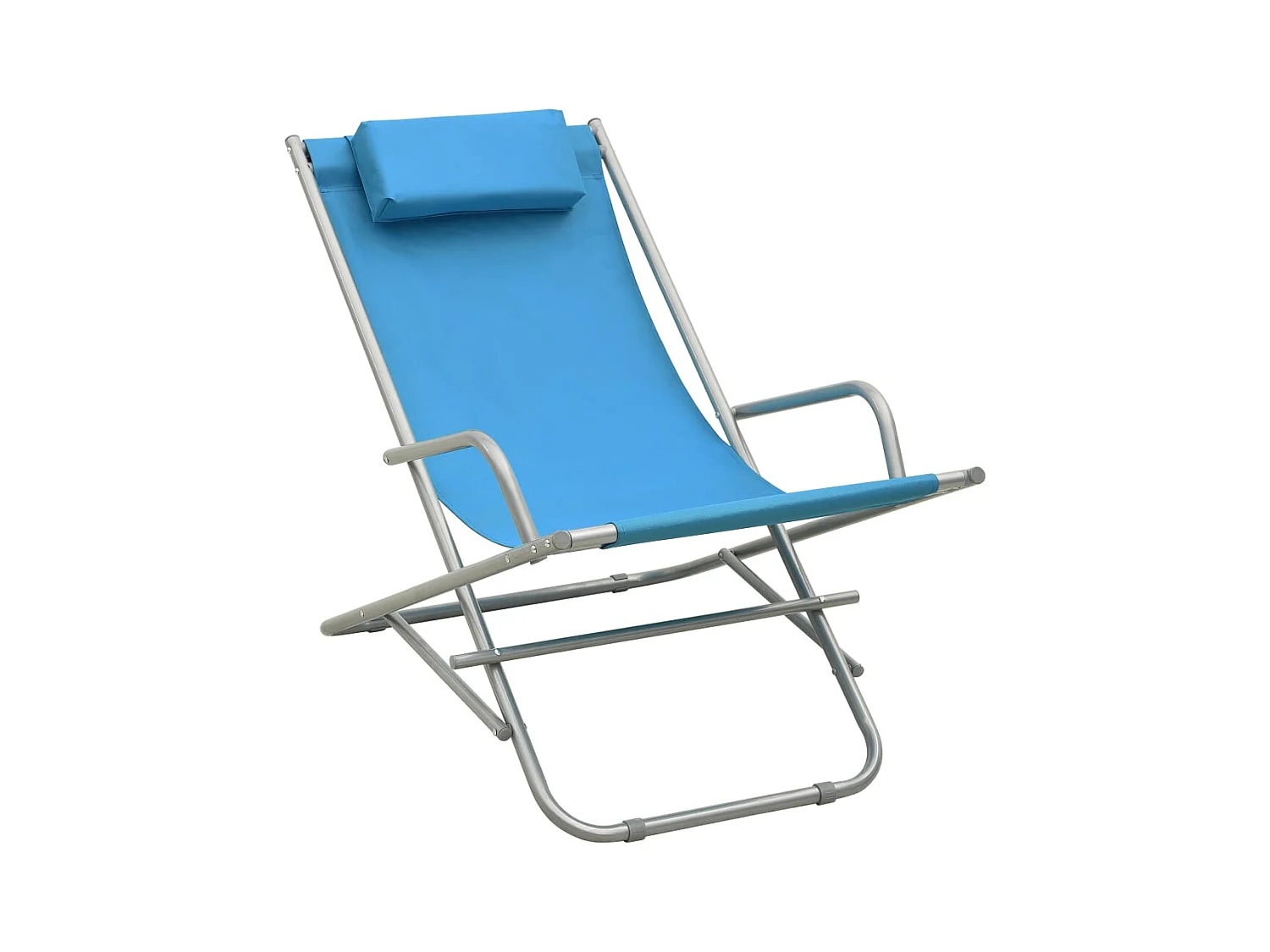 Set di 2 sedie a dondolo in acciaio blu