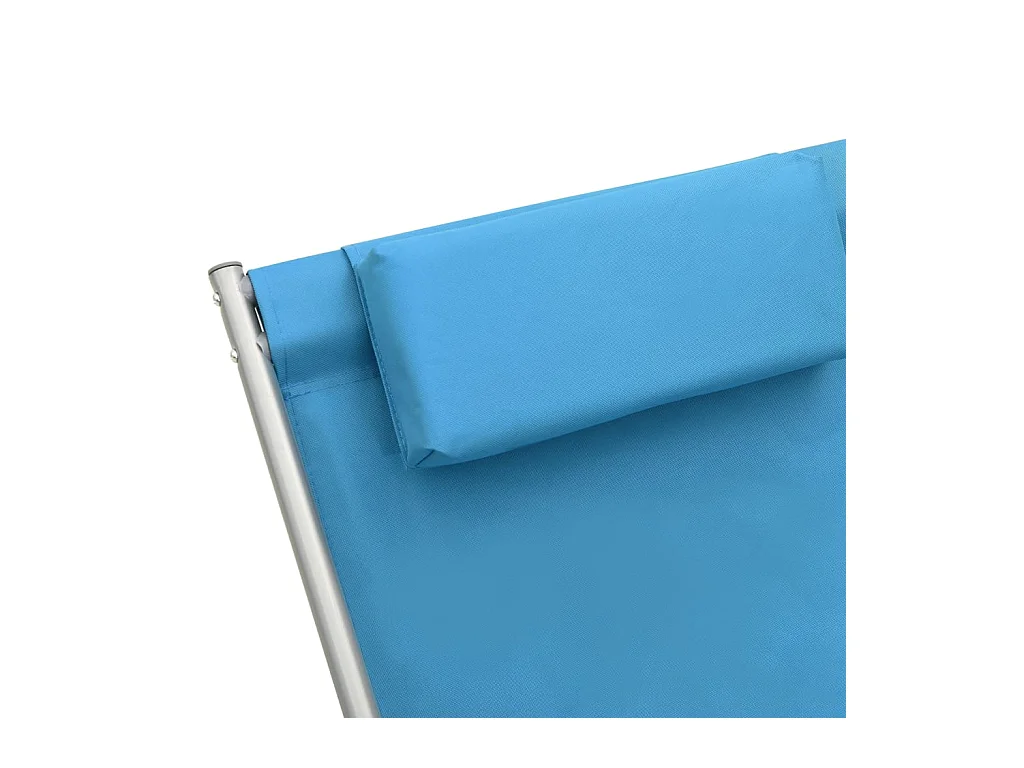 Chaises à bascule lot de 2 Acier Bleu