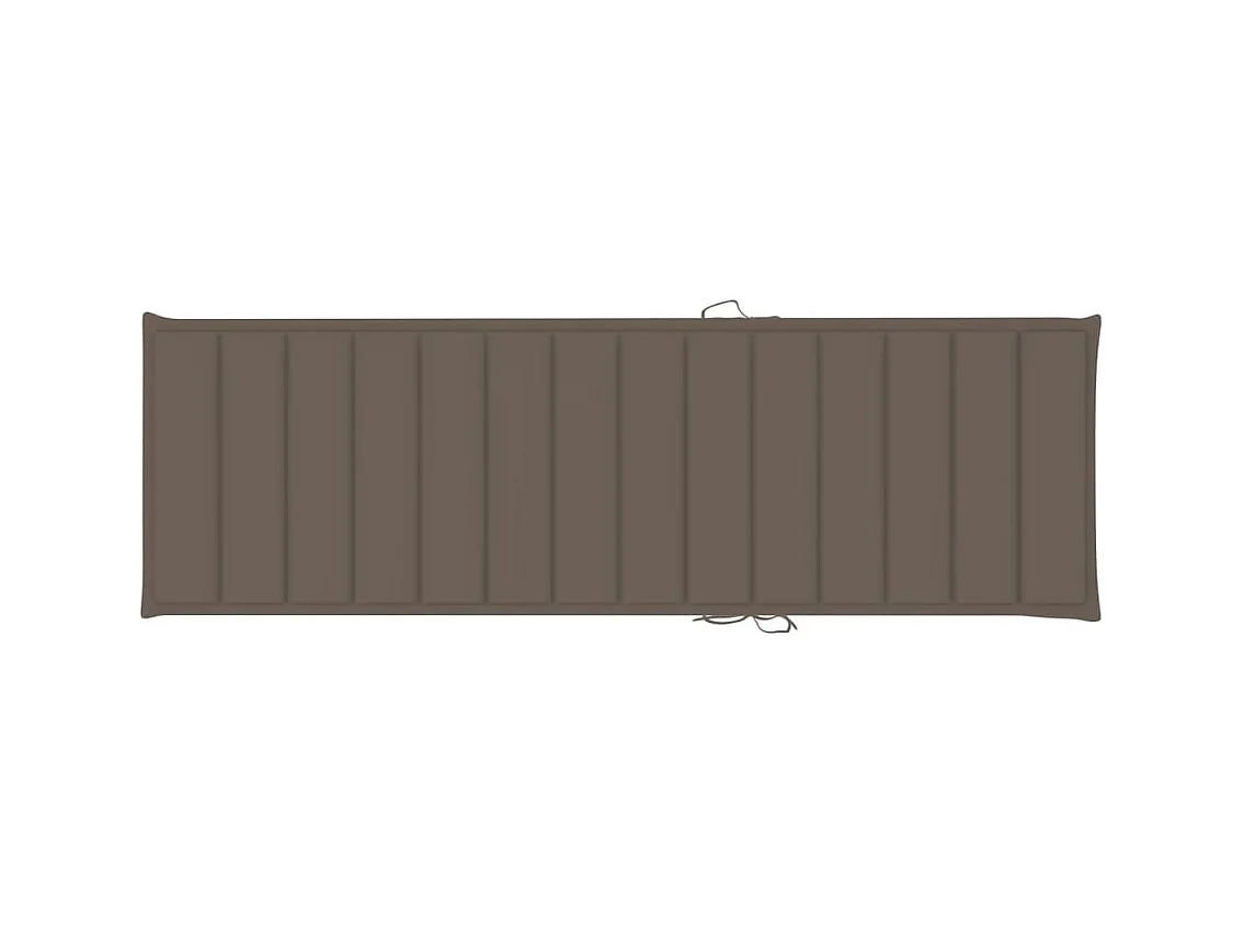Chaise longue avec coussin taupe Bois de pin imprégné