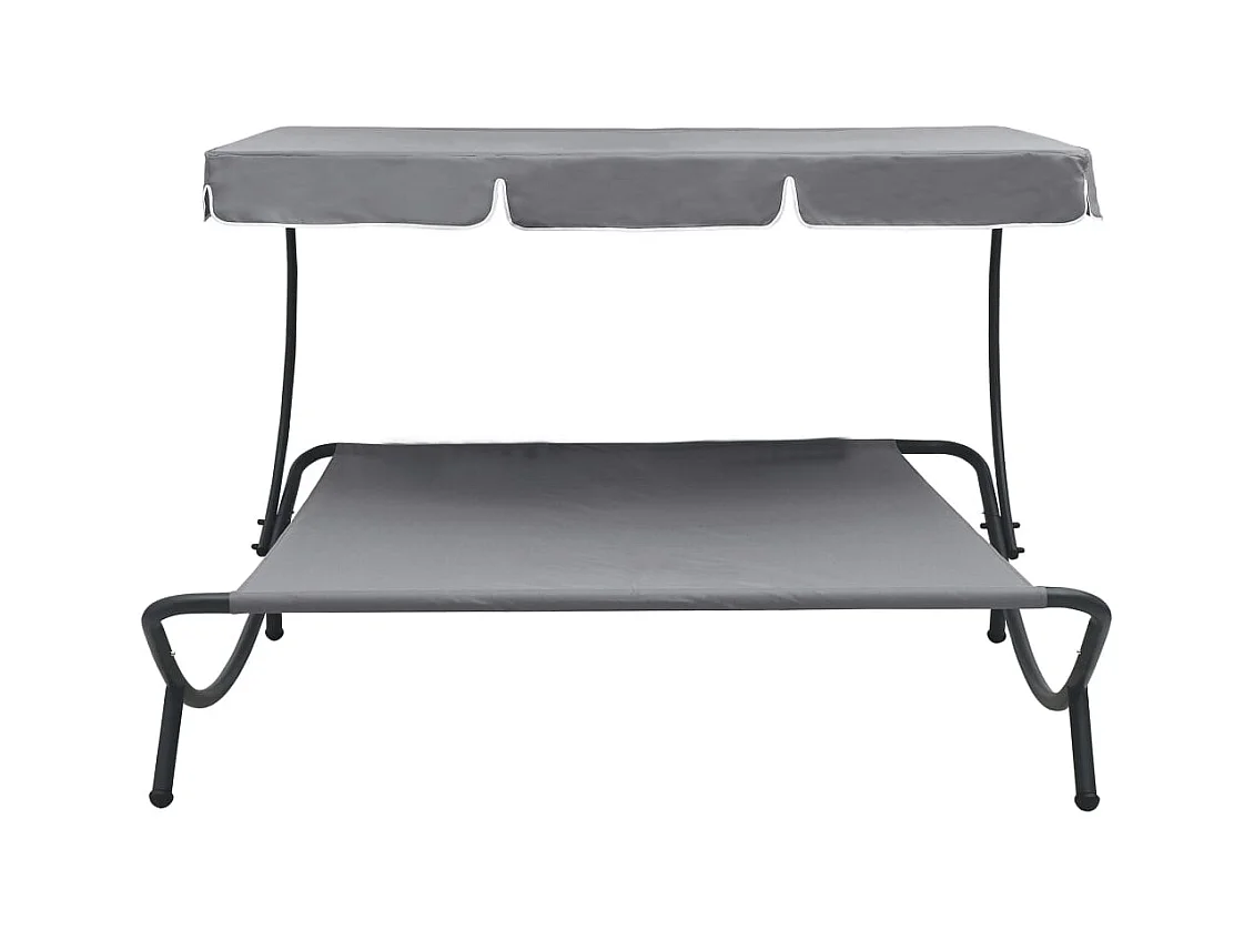 Buitendagbed met luifel grijs