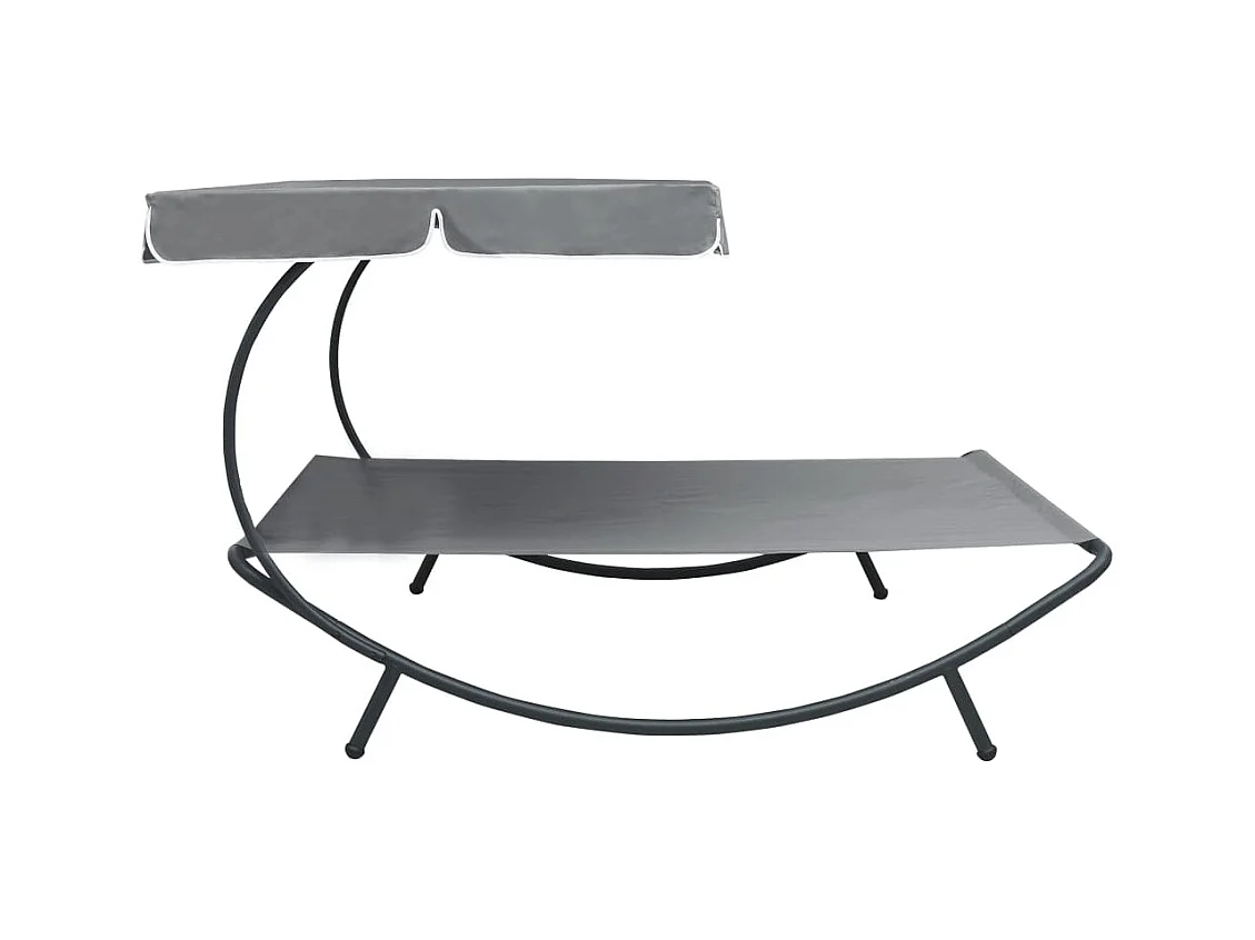 Buitendagbed met luifel grijs