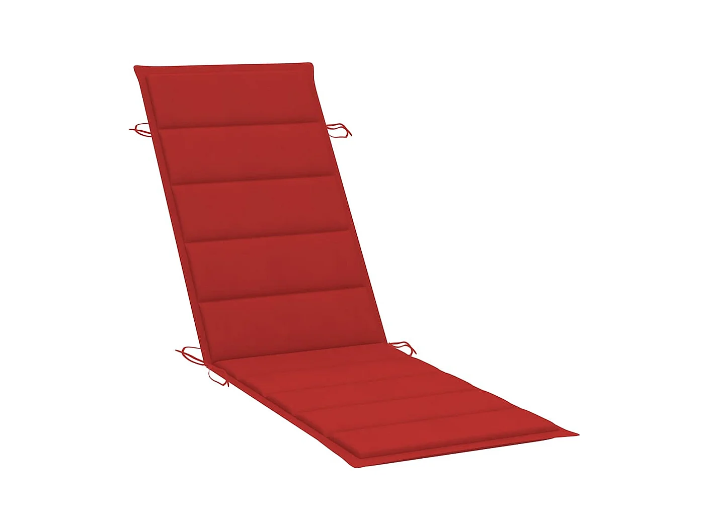 Chaise longue de jardin avec table et coussin Bois d'acacia