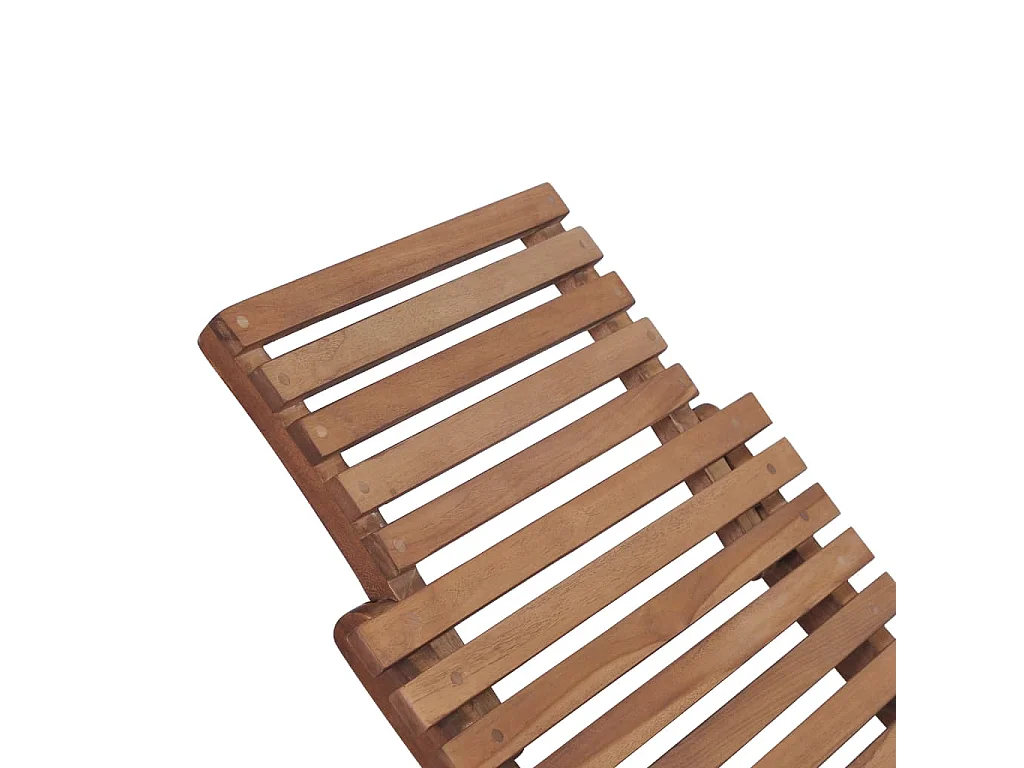 Chaise longue pliable Bois de teck solide