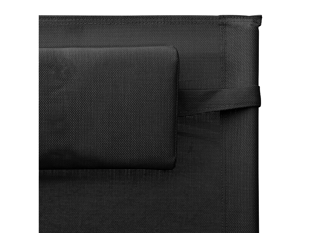 Zwarte en grijze textileen chaise longue