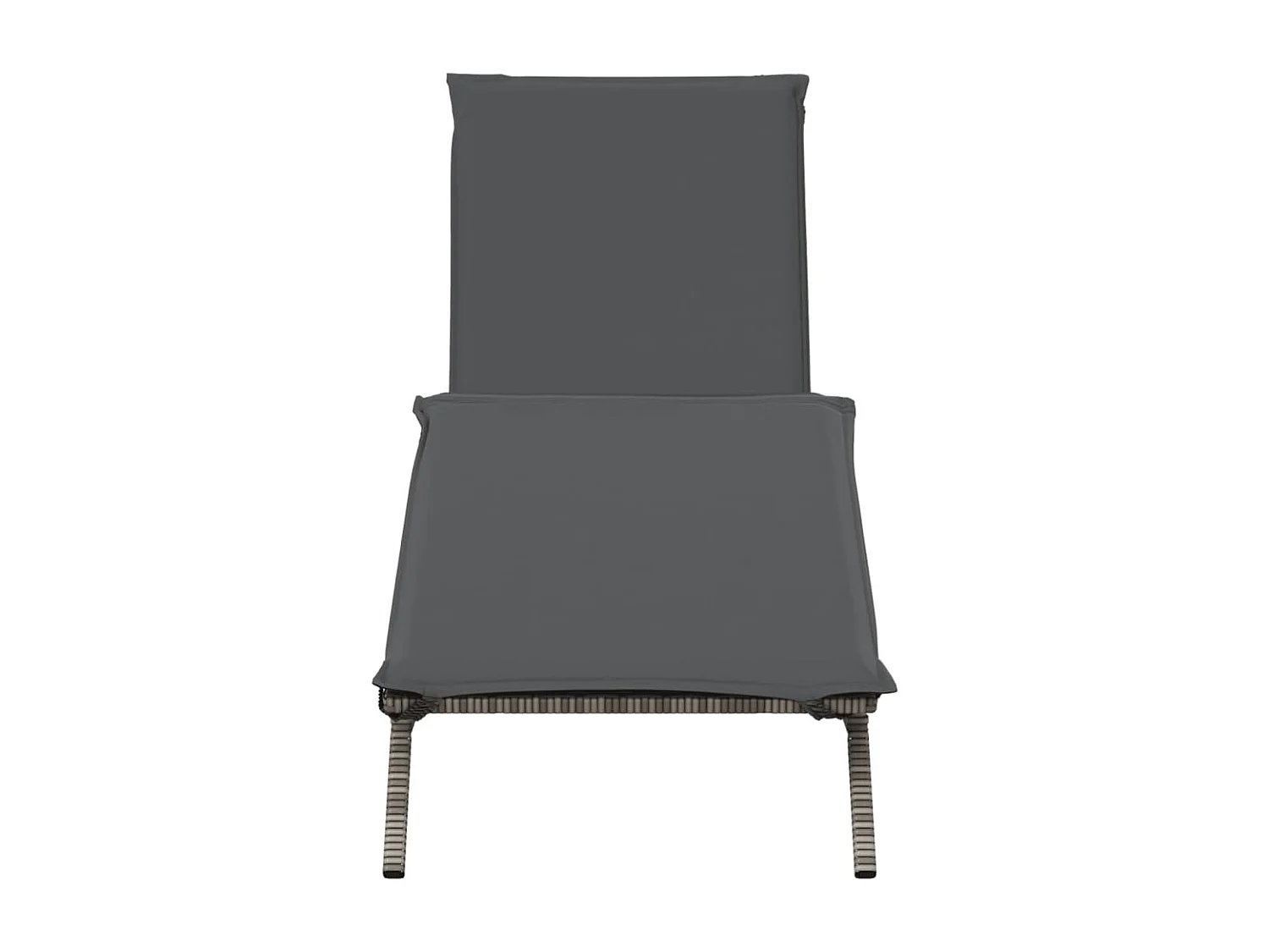 Chaiselongue mit grauem Harzgeflechtkissen