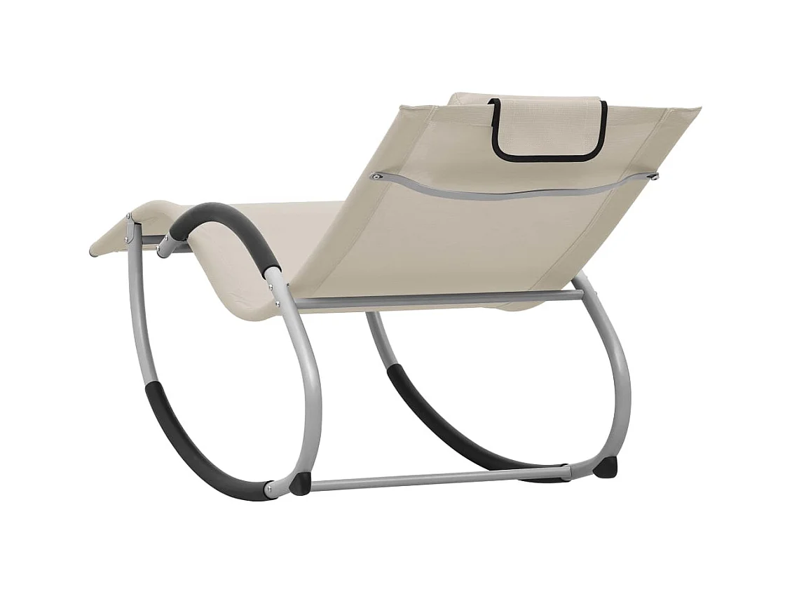 Crèmekleurige Textilene Lounge Chair met kussen