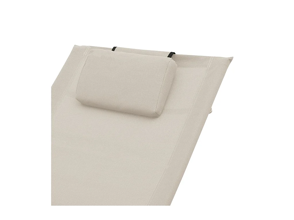 Crèmekleurige Textilene Lounge Chair met kussen