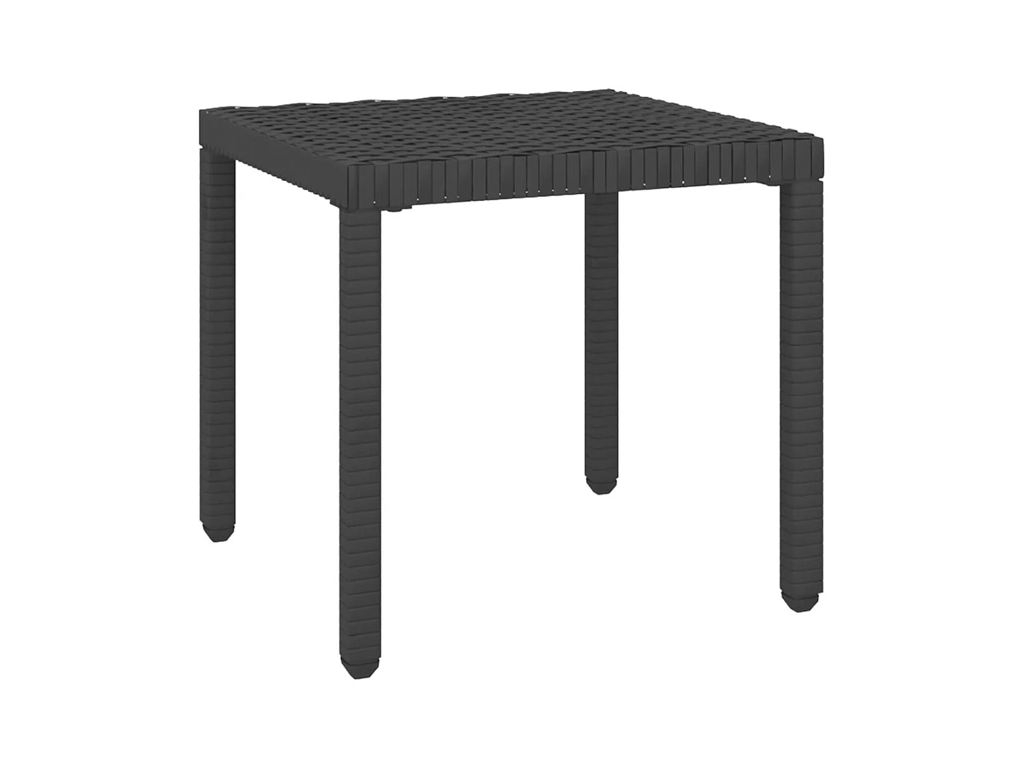 Set van 2 ligstoelen met zwarte gevlochten hars tafel