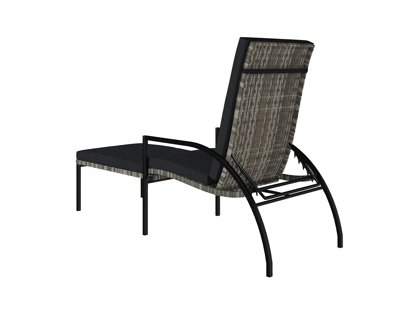 stuks grijze rotan loungestoelen met voetenbank