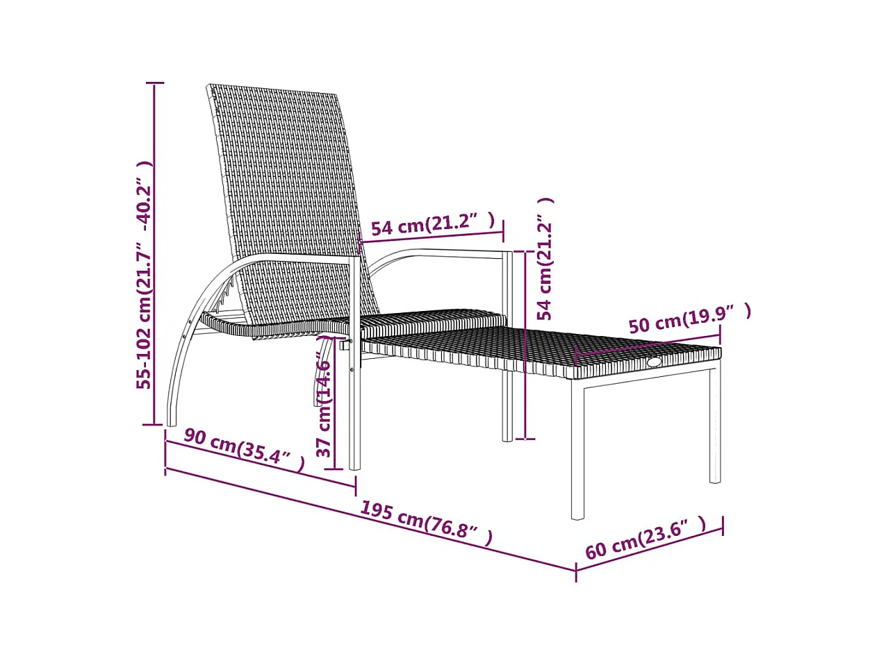 stuks grijze rotan loungestoelen met voetenbank