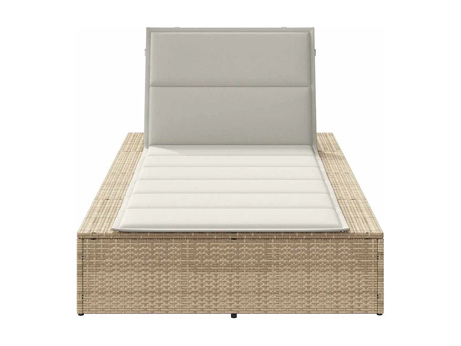 Transat avec coussin flottant beige résine tressée