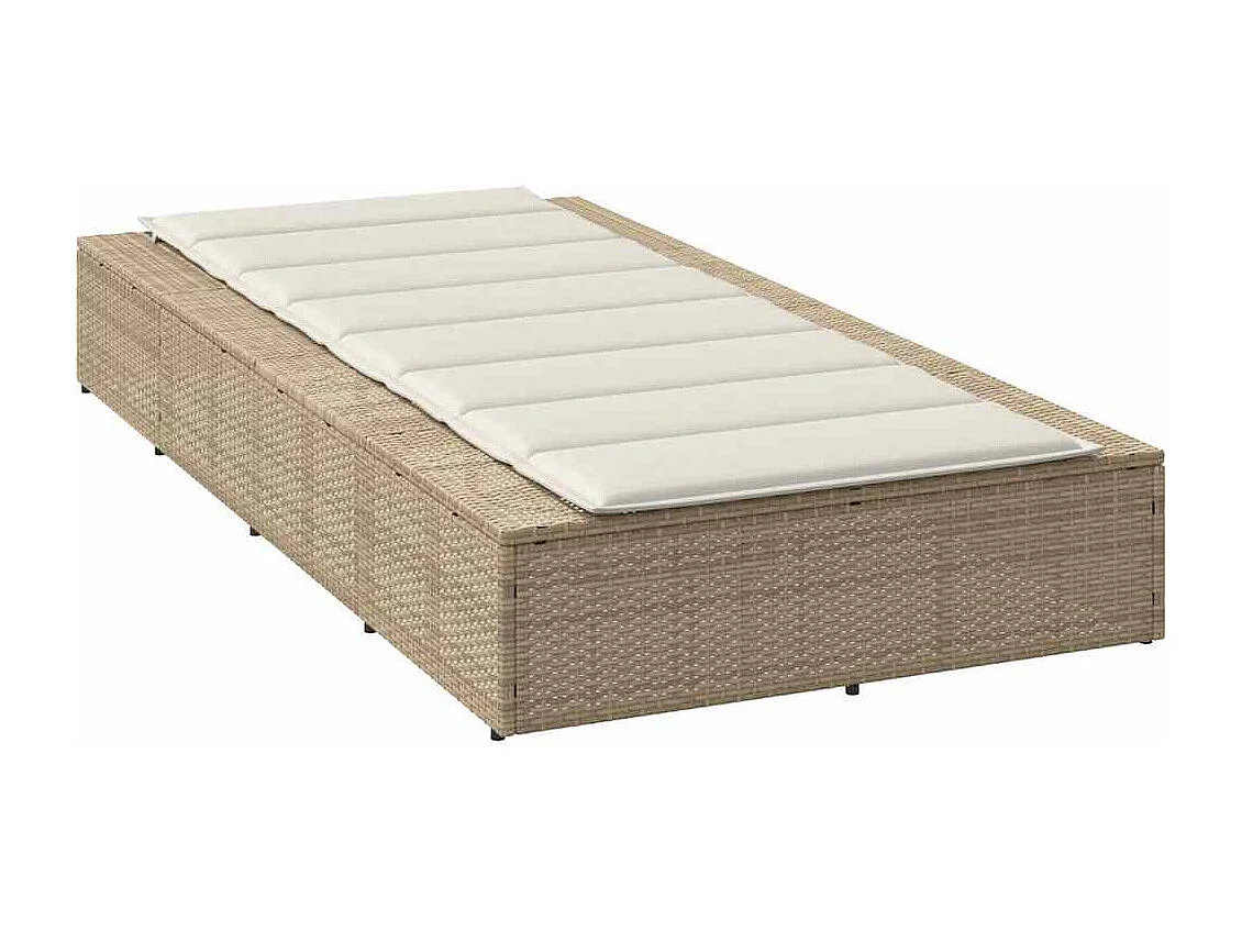 Transat avec coussin flottant beige résine tressée