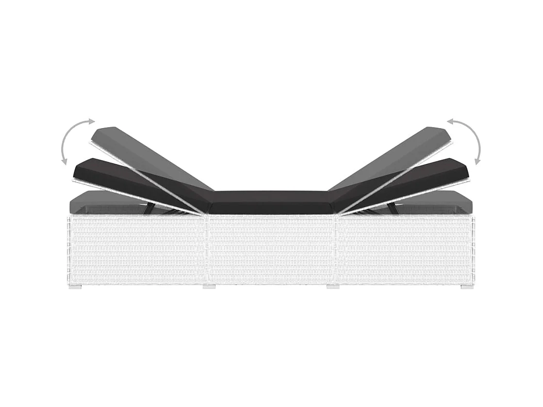 Sedie da giardino, tavolo da tè, 3 pezzi, in resina bianca, vimini